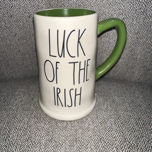 Rae Dunn St Patrick’s Day Farmhouse Luck Of The Irish Mug Green White NWT